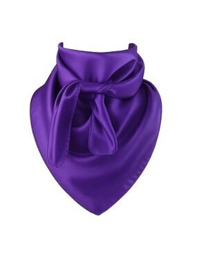 Purple Wild Rag Large Scarf 23x23 Inches  Satin Western Accessory Cowgirl or Cow